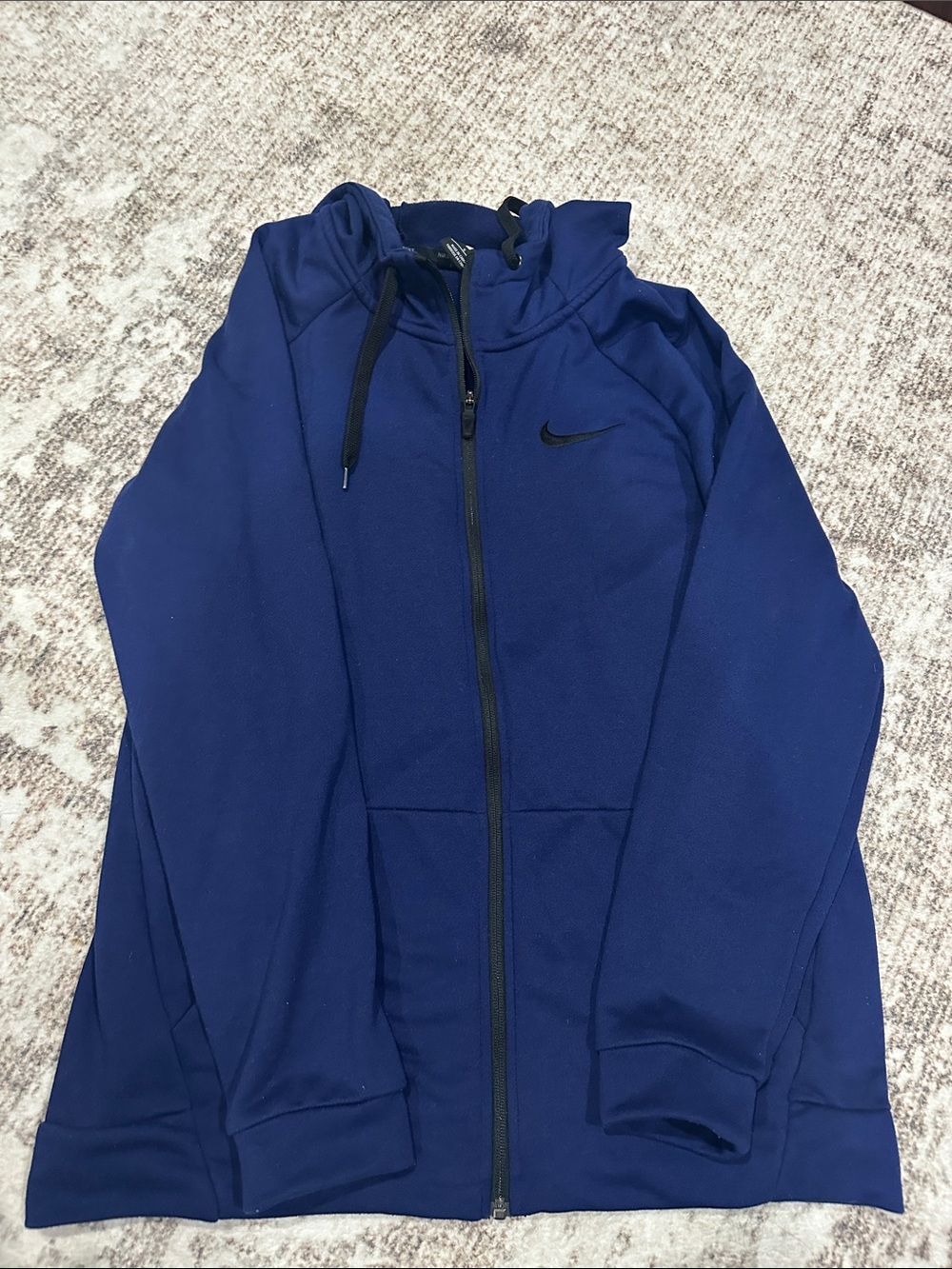 Nike Men’s Navy Zip-Up Hooded Jacket - L